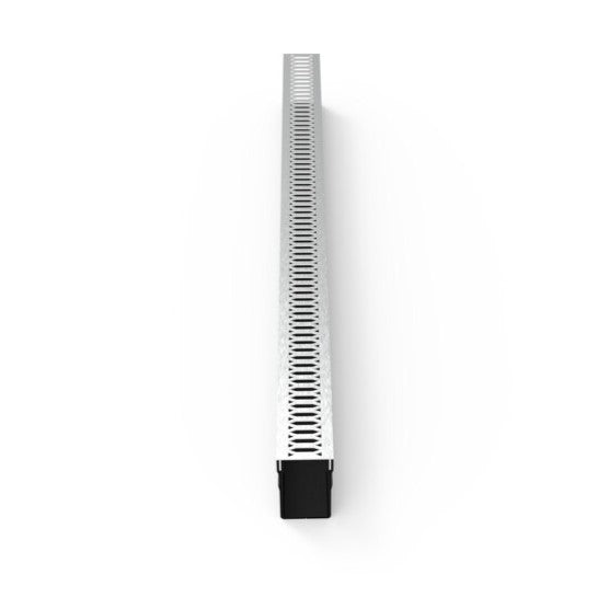 1m Threshold Slim Drain with Hexagon 316 Stainless Steel Grating (65 x 100mm Deep)
