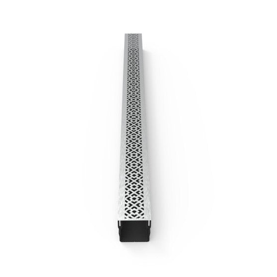 1m Threshold Slim Drain with Oblique 316 Stainless Steel Grating (65 x 60mm Shallow)