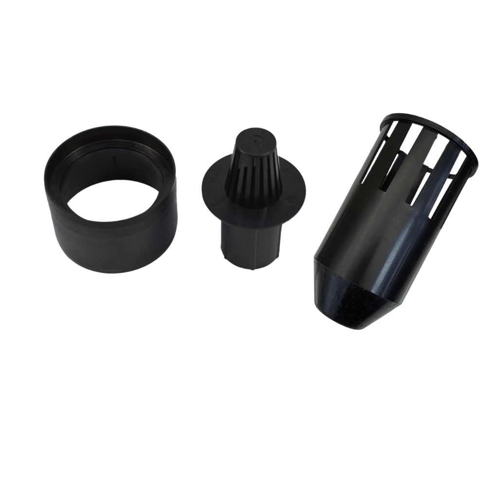 Aquascape Black Plastic Silt Trap & Strainer For 110mm Outlet (5 Inch)