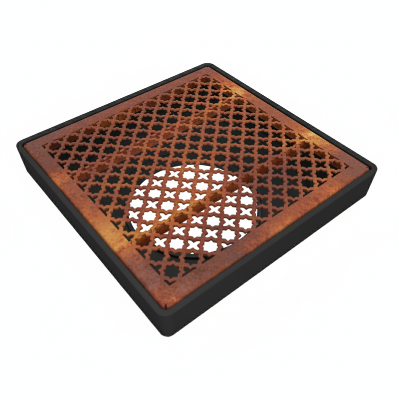 Columbus Corten Steel Square Gully Cover (300 x 300mm)