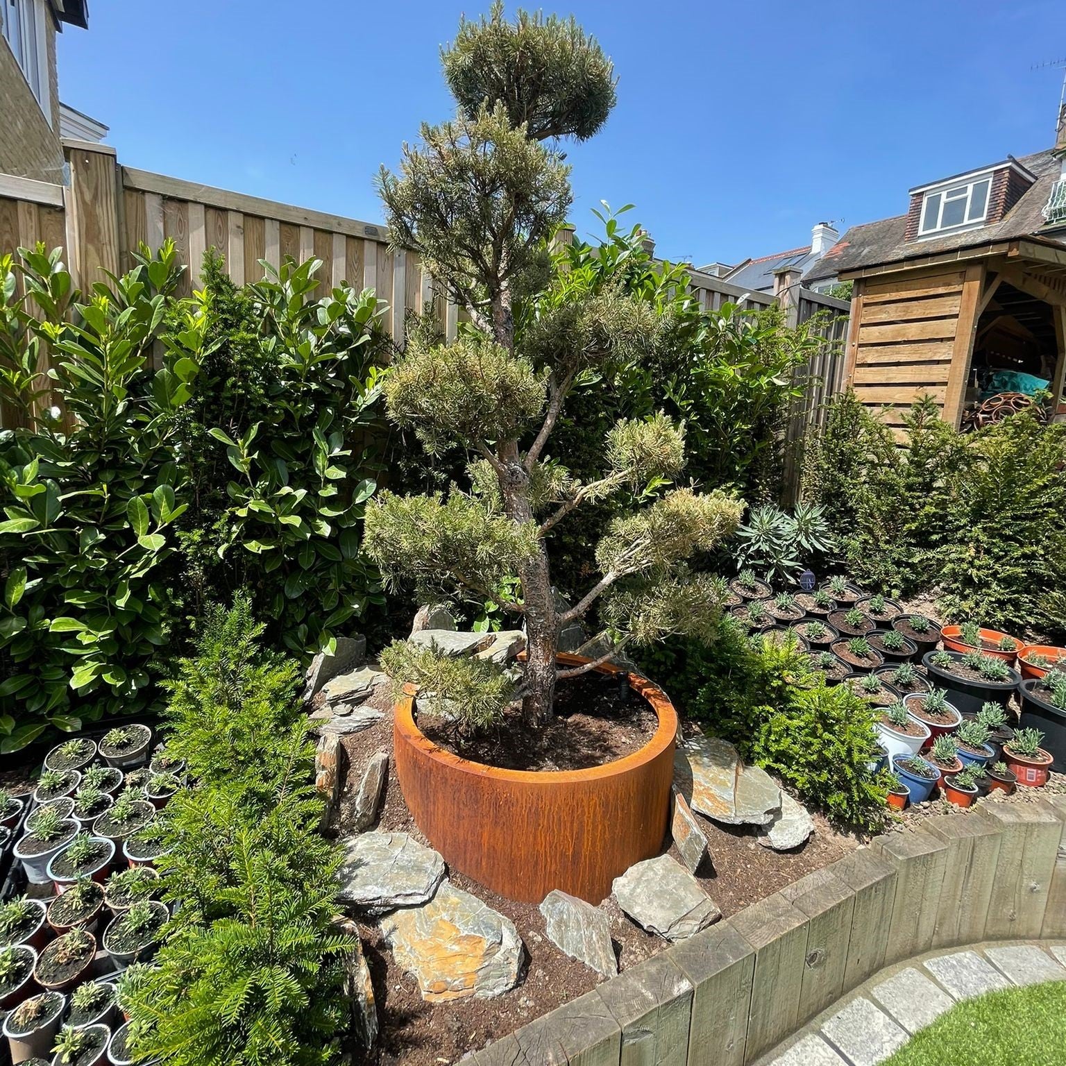 Corten Steel Henley Cylindrical Planter