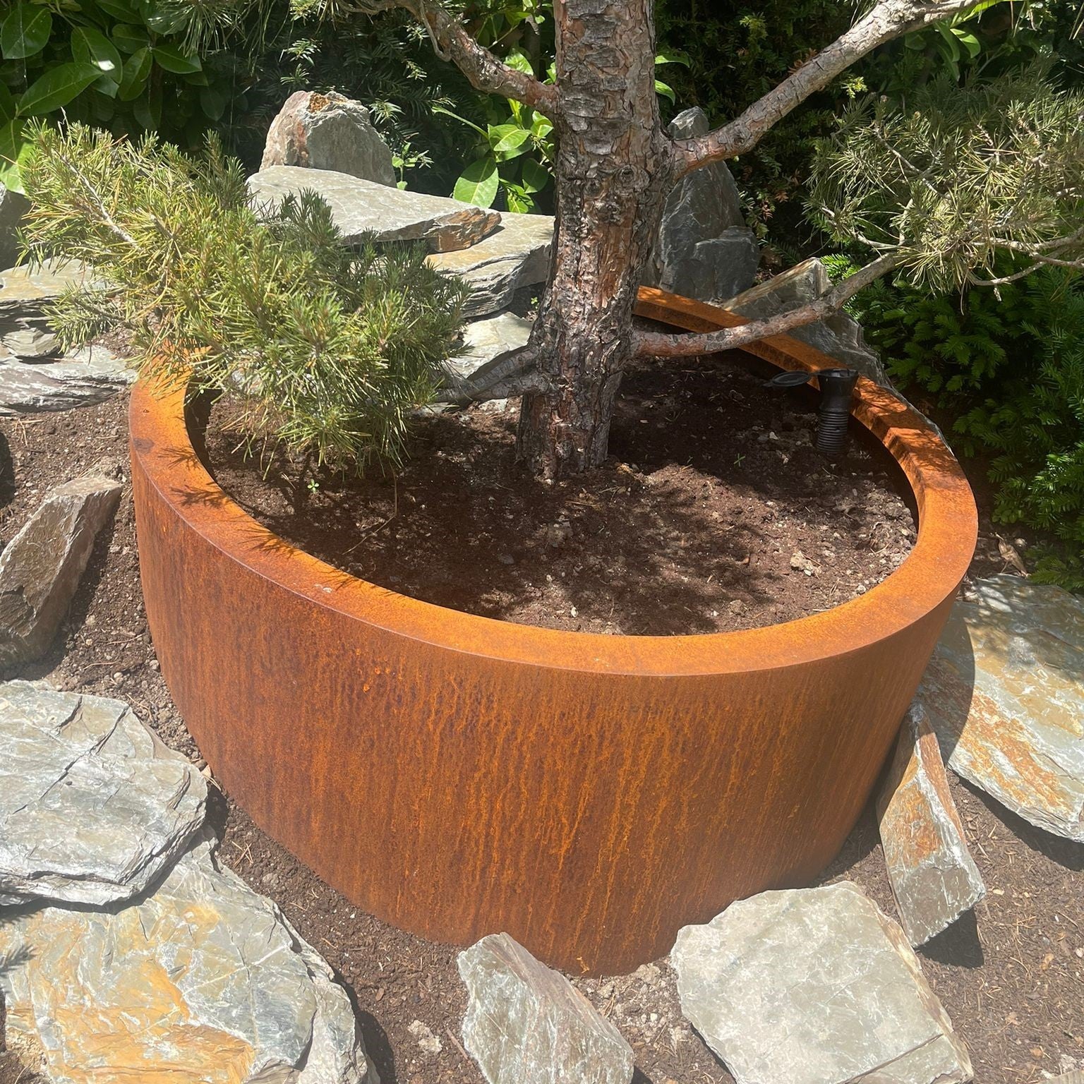Corten Steel Henley Cylindrical Planter