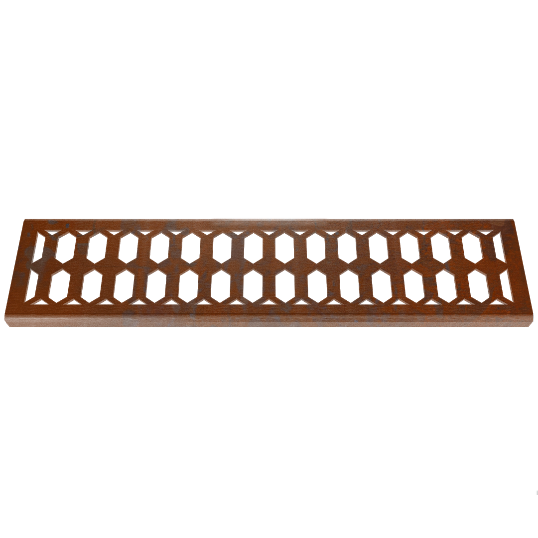 Crystal Corten Steel Channel Drain Grate 75 x 913mm (3 Inch)