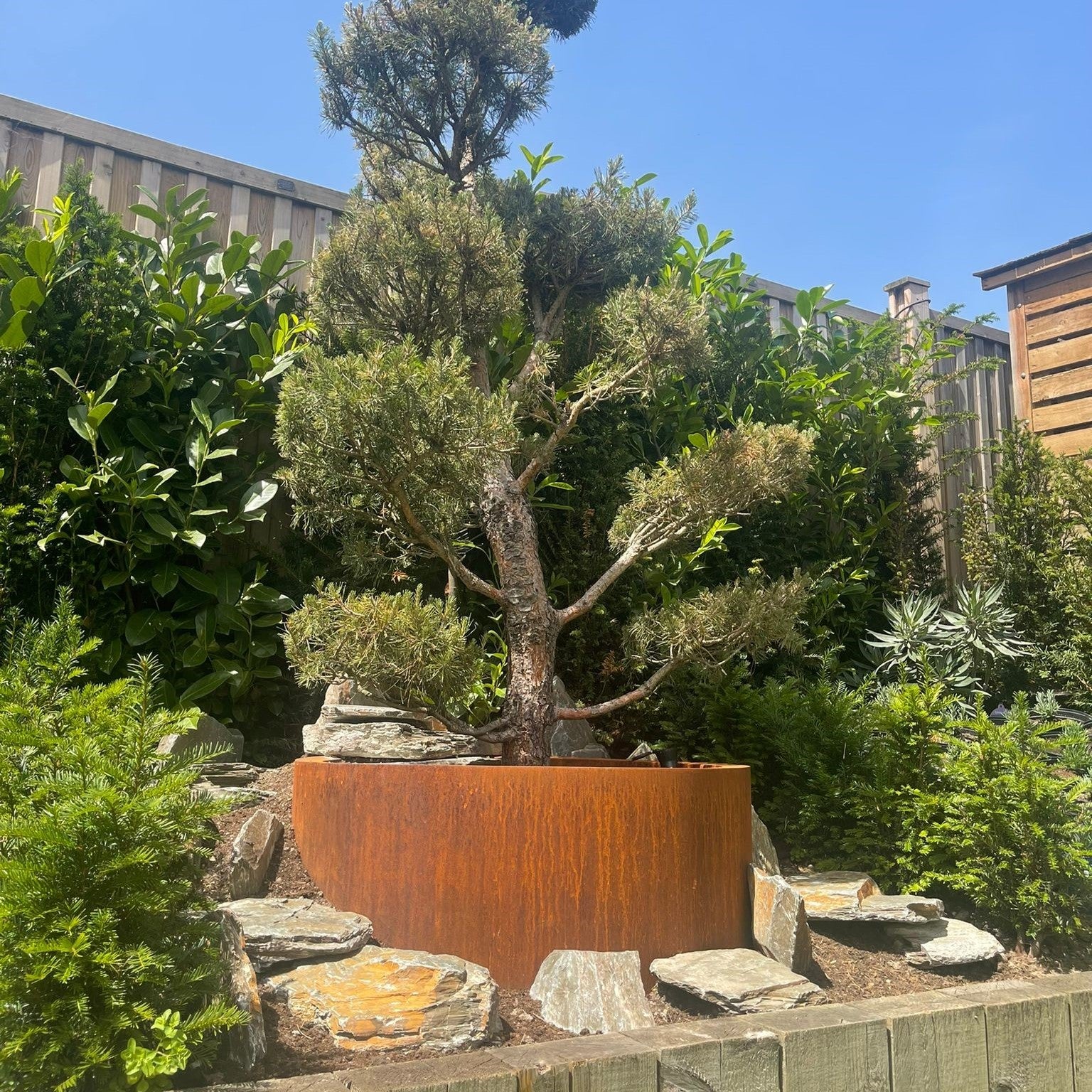 Corten Steel Henley Cylindrical Planter