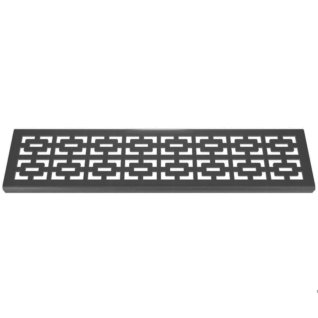 Geo Rectangular Corten Steel Channel Drain Grate 75 x 913mm (3 Inch)