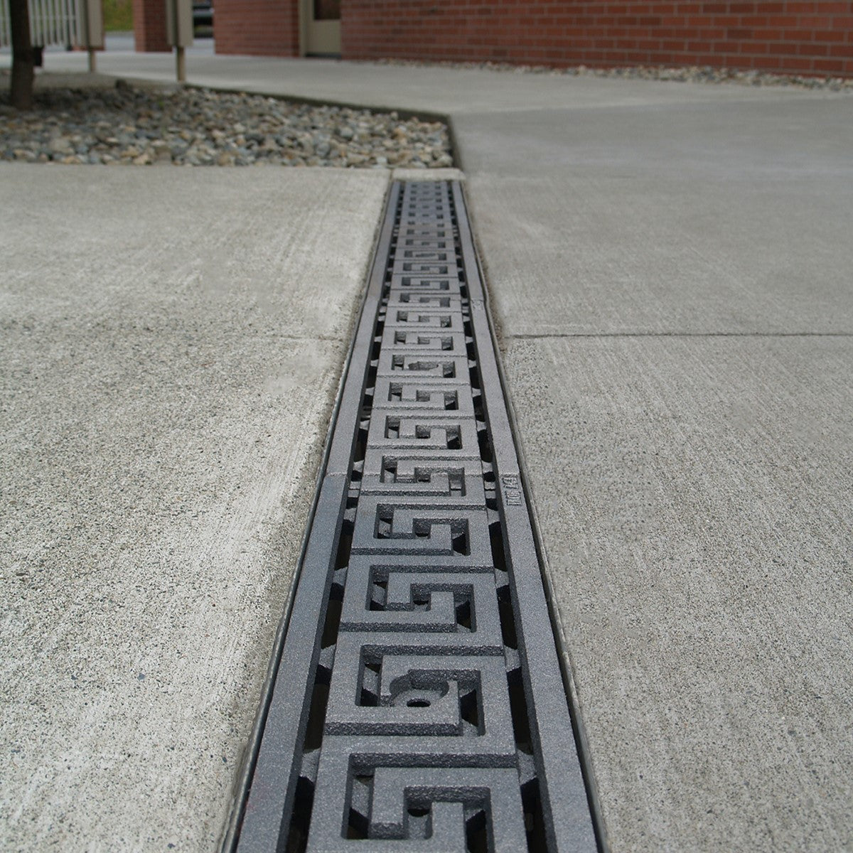 Greek Key Cast Iron Channel Drain Grate 494 x 125mm (20 x 5 Inch)