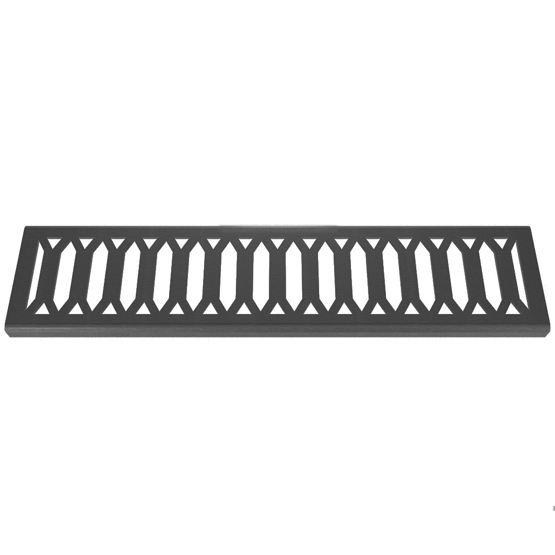Hexagon Corten Steel Channel Drain Grate 75 x 913mm (3 Inch)