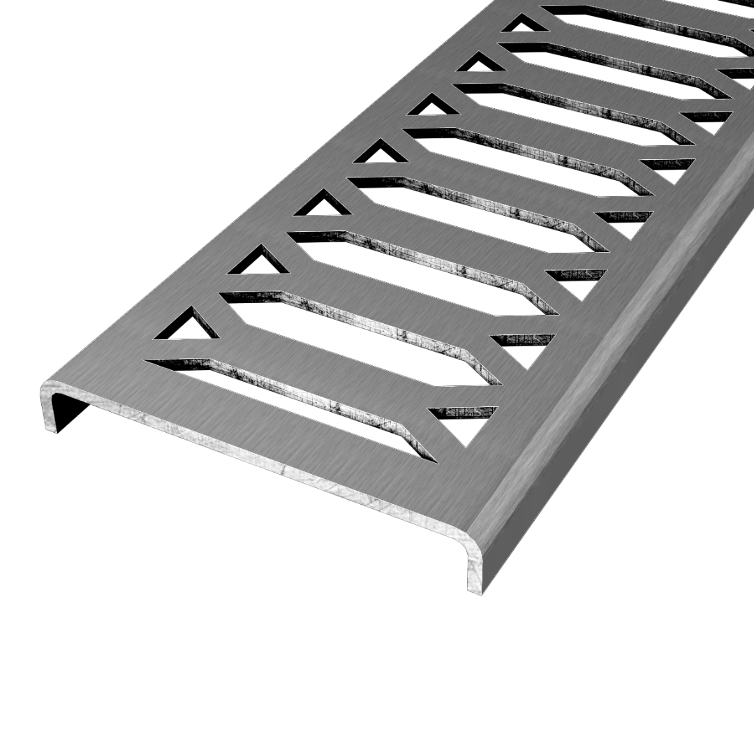 Hexagon 304 Stainless Steel Channel Drain Grate 75 x 913mm (3 Inch)