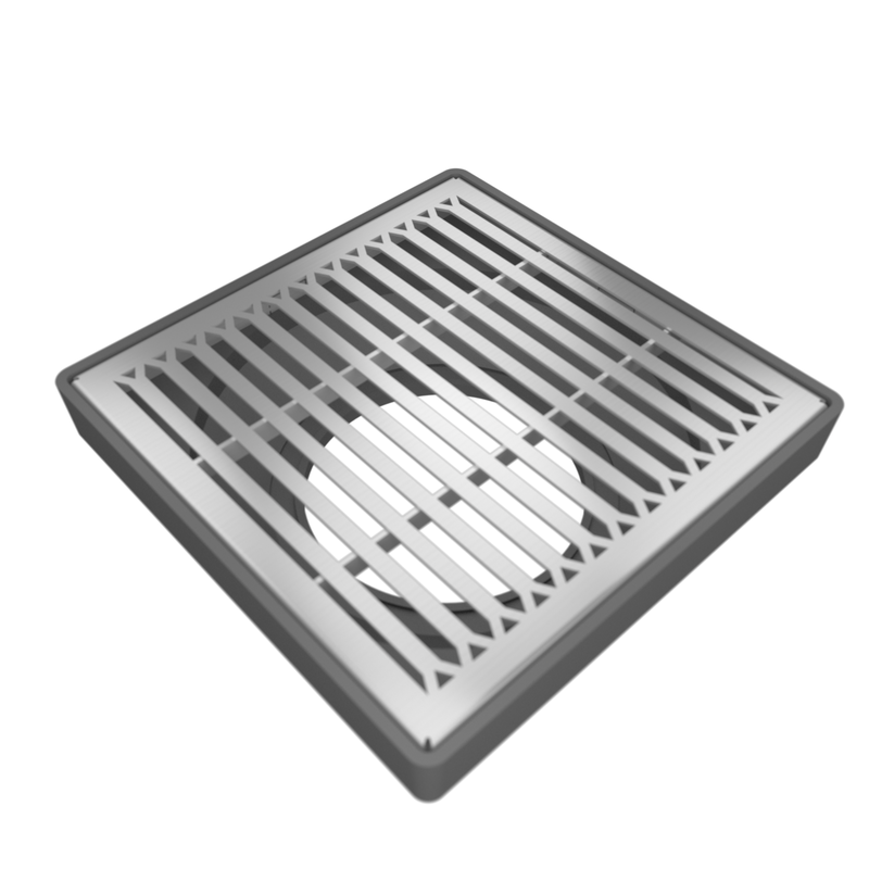 Hexagon Stainless Steel Square Gully Cover (300 x 300mm)