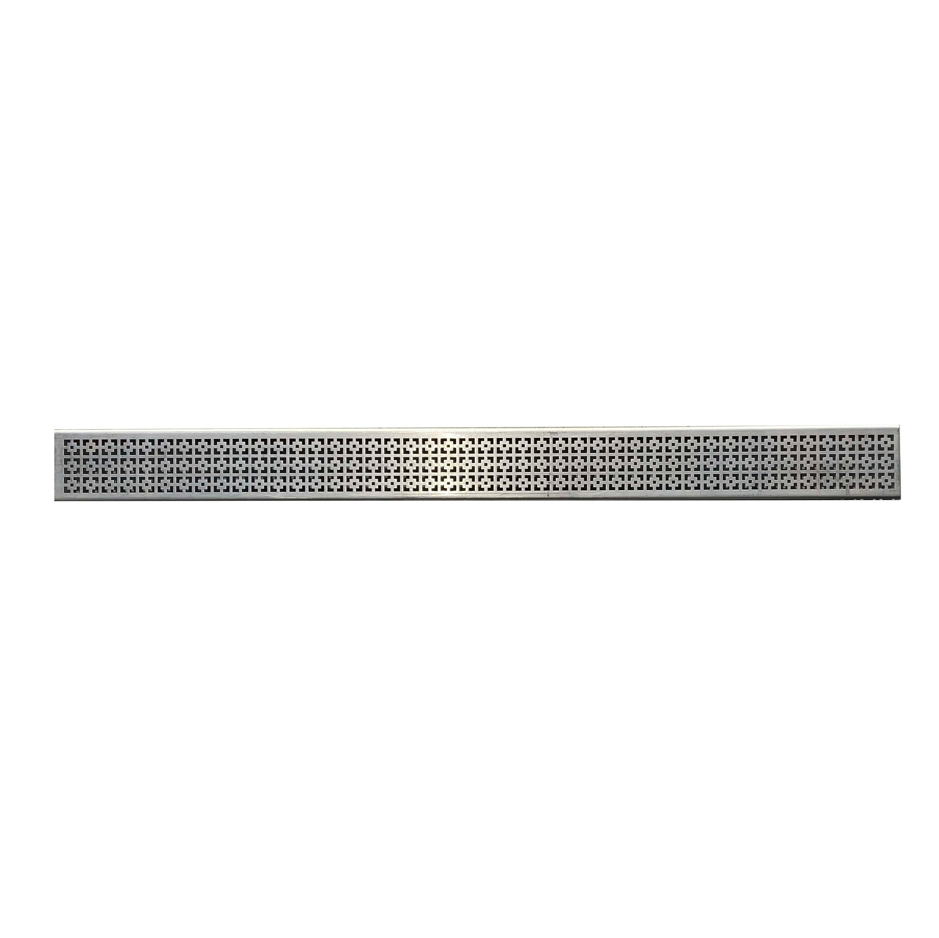[CLEARANCE] Geo Squares 304 Stainless Steel Channel Drain Grate 69 x 914mm (3 Inch)