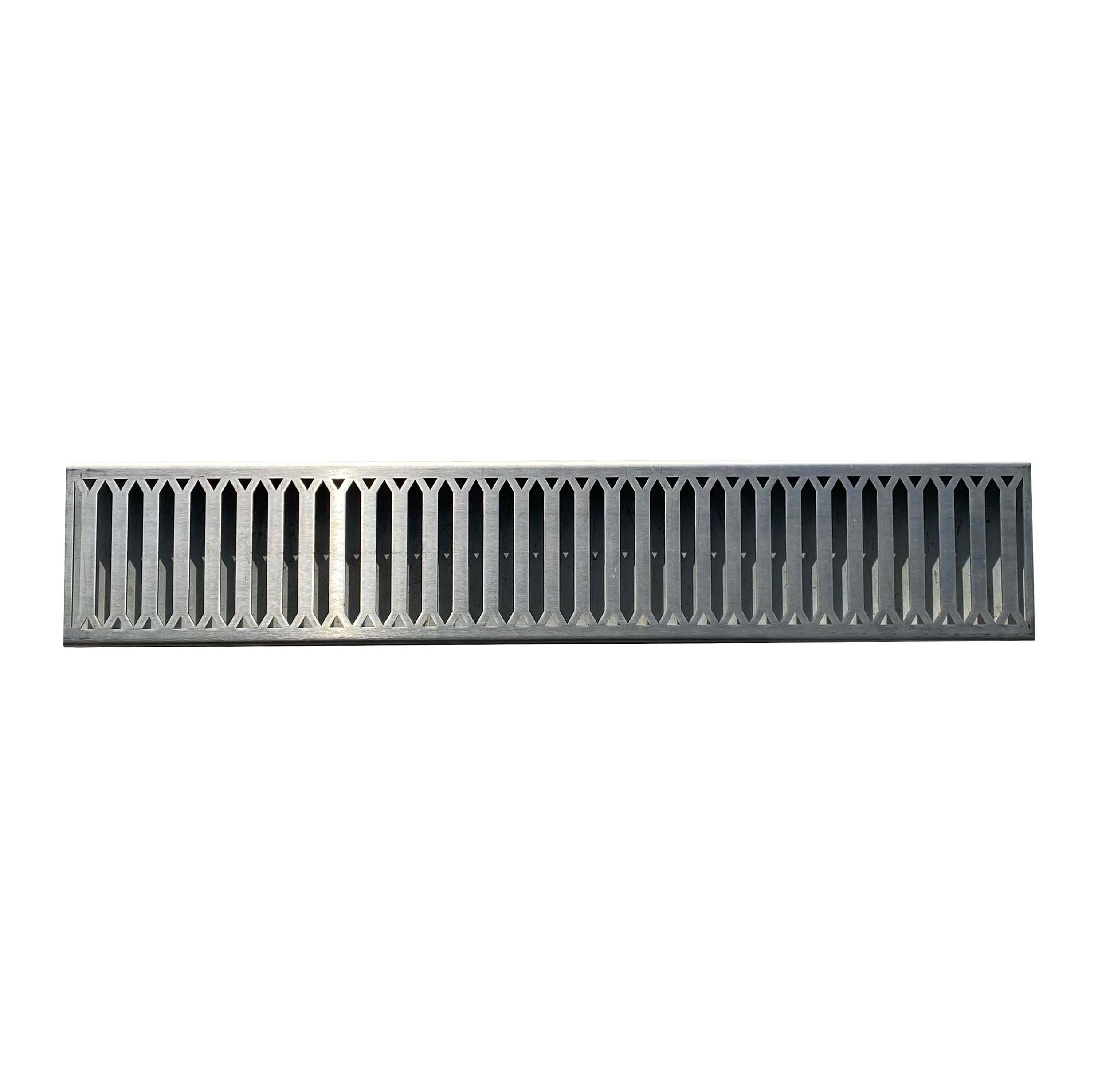 [CLEARANCE] Hexagon 304 Stainless Steel Channel Drain Grate 125 x 650mm (5 Inch)