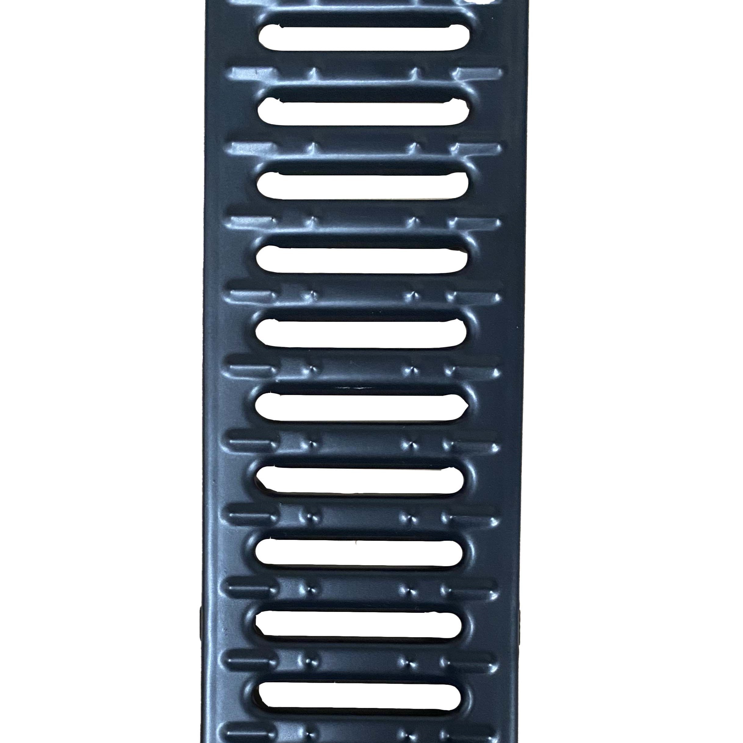 Black Powder Coated Galvanised Steel Channel Drain Grate 125mm x 1000mm (5 Inch)