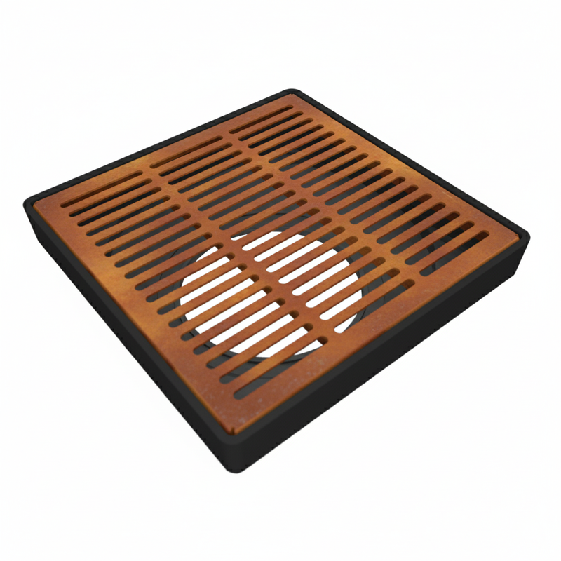 Inslotz Corten Steel Square Gully Cover (300 x 300mm)