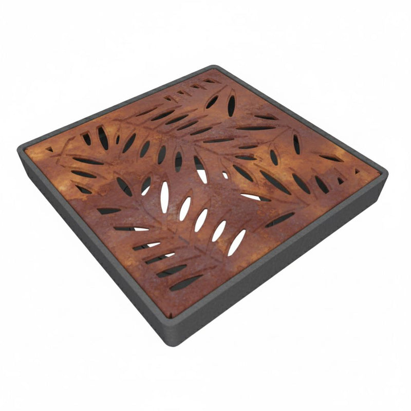 Locust Corten Steel Square Gully Cover (300 x 300mm)