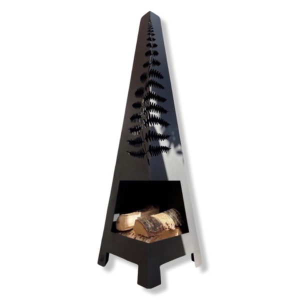 Mild Steel Chiminea Fern Leaf