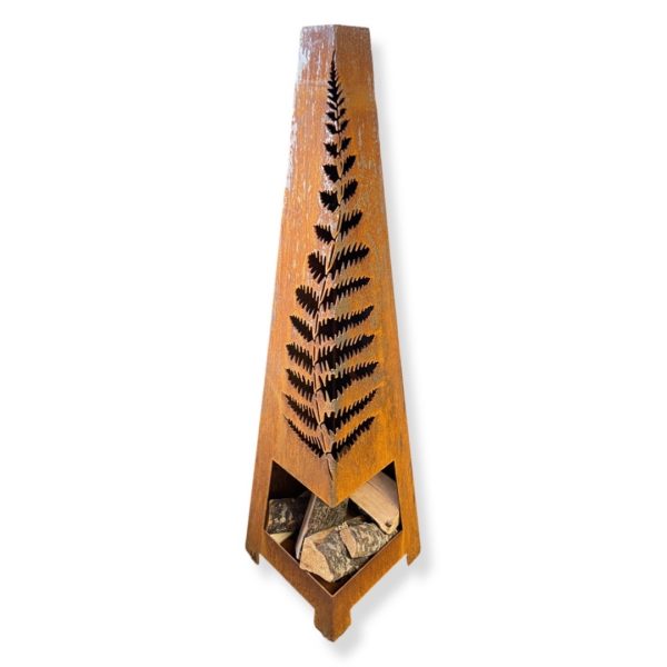 Mild Steel Chiminea Fern Leaf
