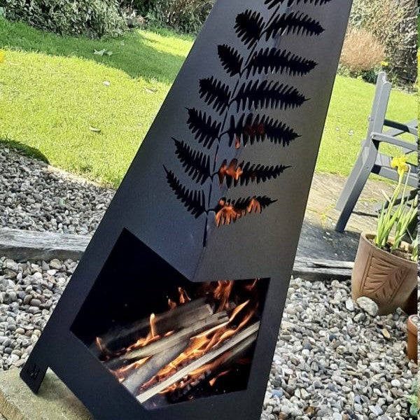 Mild Steel Chiminea Fern Leaf