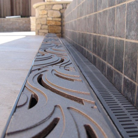 Minnione Cast Iron Channel Drain Grate 302 x 75mm (12 x 3 Inch)