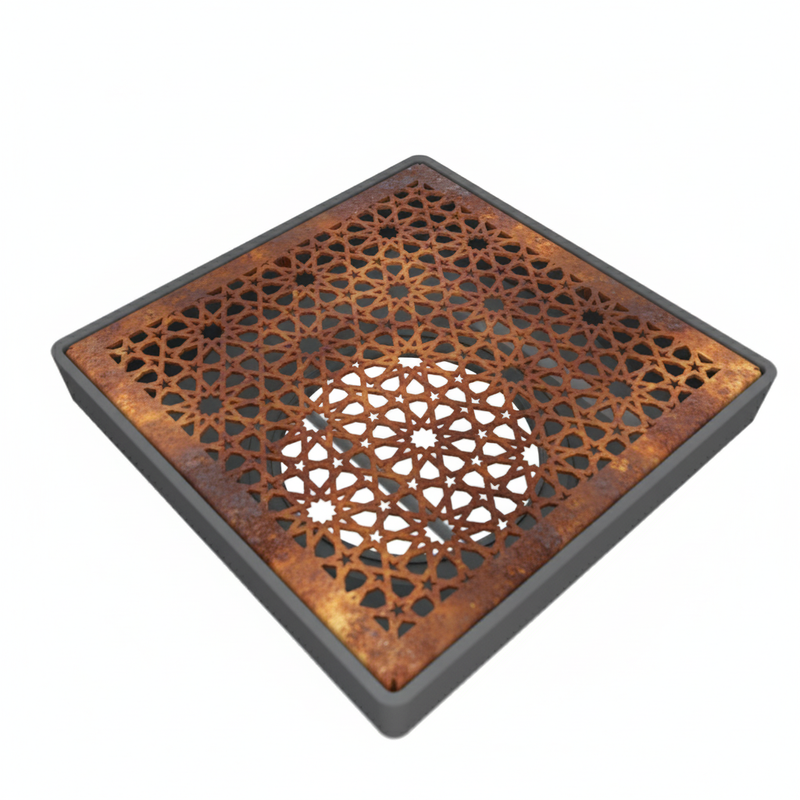 Morisco Corten Steel Square Gully Cover (300 x 300mm)