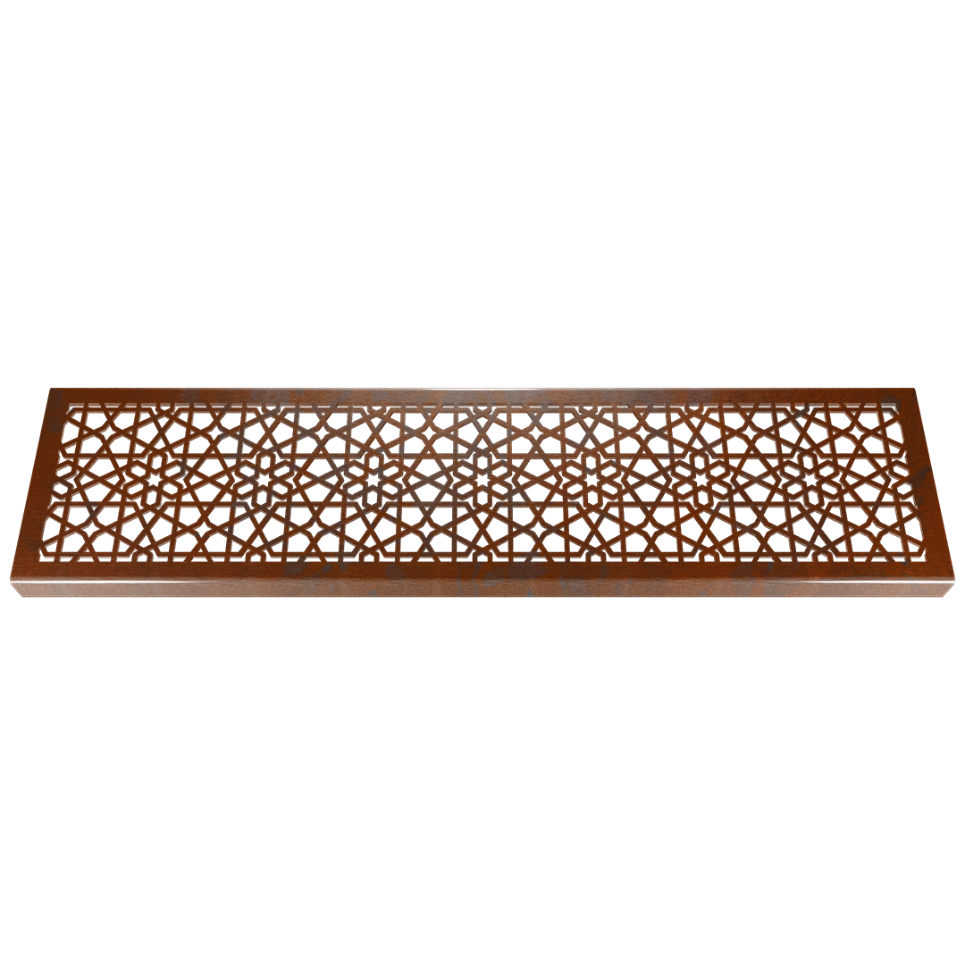 Octagon Corten Steel Channel Drain Grate 125 x 1000mm (5 Inch)