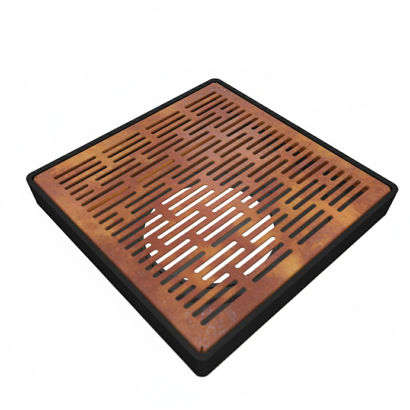 Offslotz Corten Steel Square Gully Cover (300 x 300mm)