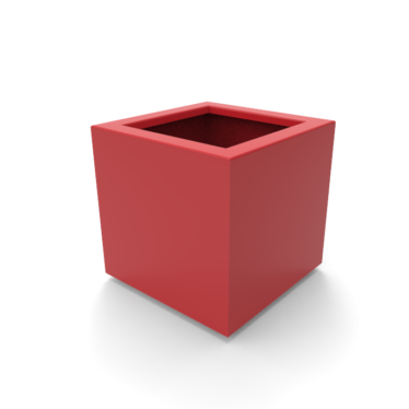 Coloured Steel Arden Cube Planter
