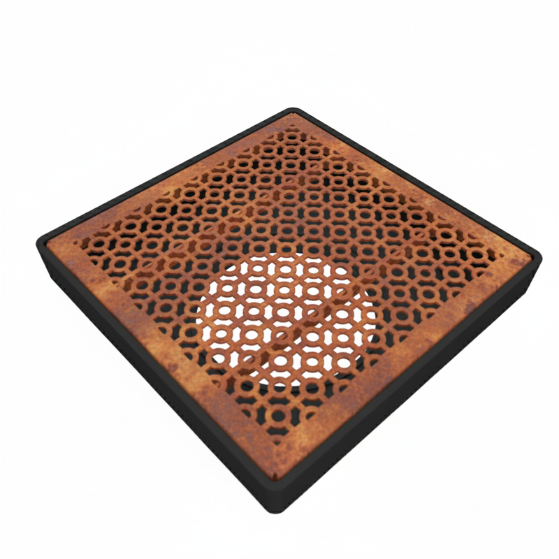 Oxo Corten Steel Square Gully Cover (300 x 300mm)