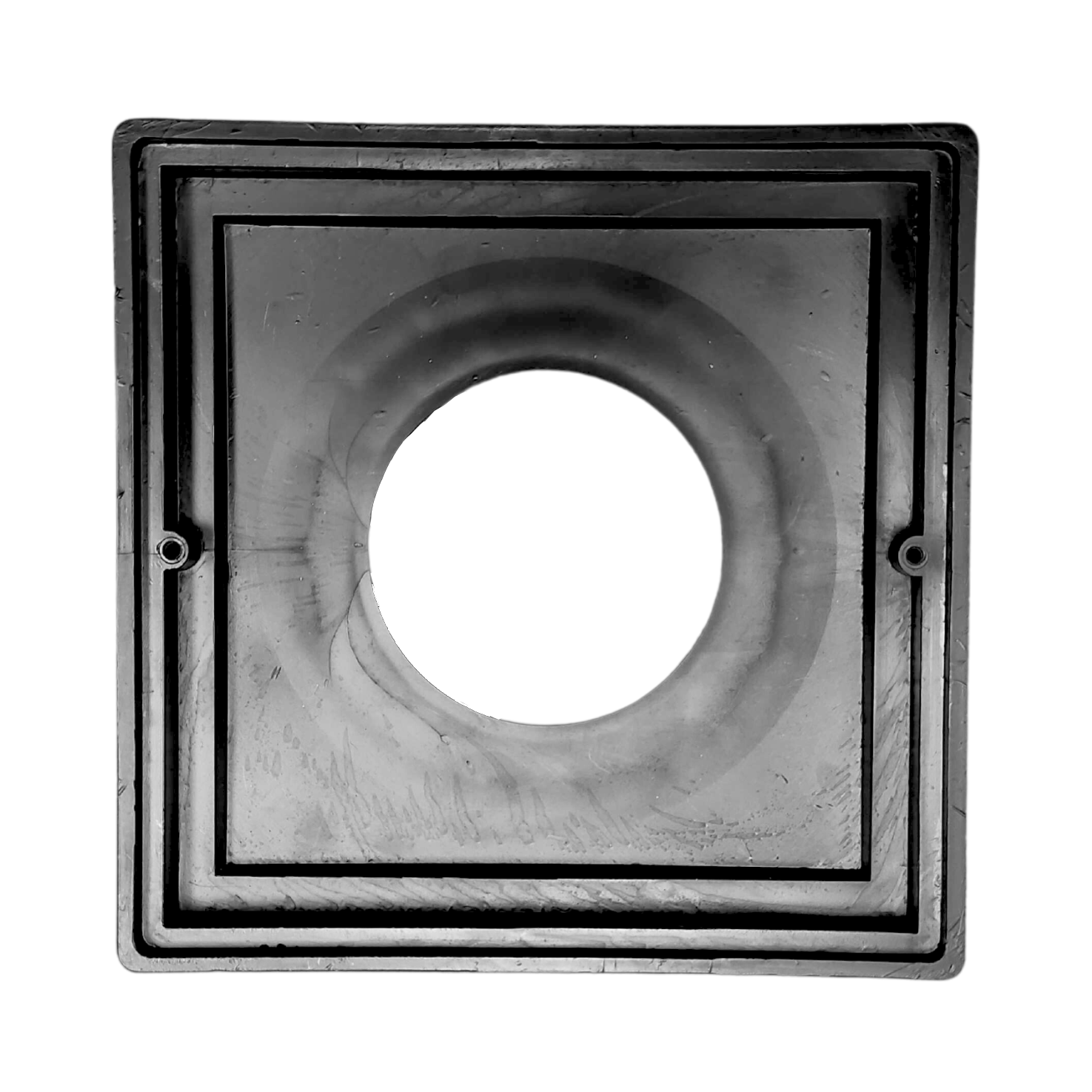 Oblique 304 Stainless Steel Grating with Black Plastic Gully Ø110mm Spigot (148 x 148mm)