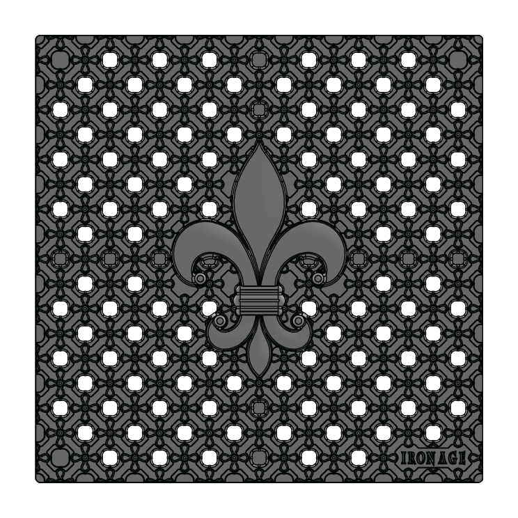 Creole Cast Iron Square Gully Cover 297mm (12 Inch)