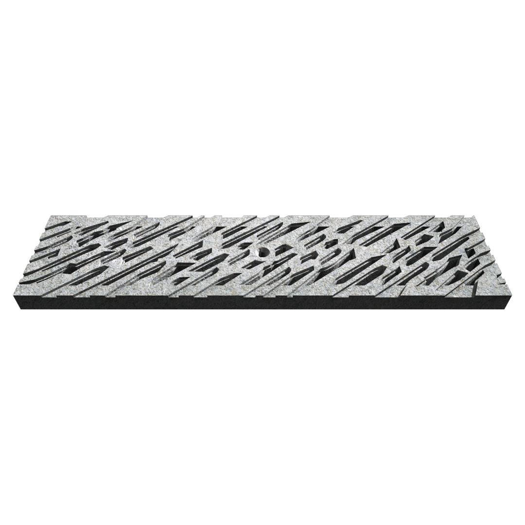 Chiseled Jonite Stone Channel Drain Grate 125 x 500mm (5 Inch)