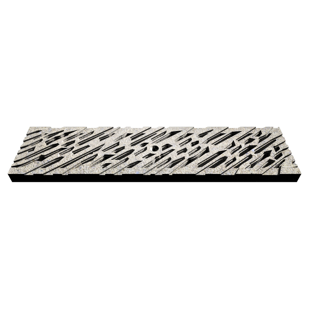 Chiseled Jonite Stone Channel Drain Grate 125 x 500mm (5 Inch)