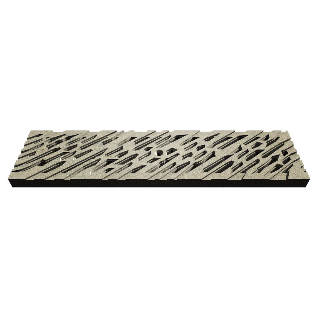 Chiseled Jonite Stone Channel Drain Grate 125 x 500mm (5 Inch)