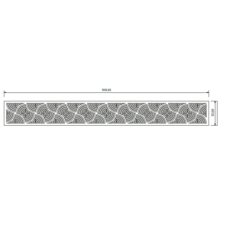 Waves 304 Stainless Steel Channel Drain Grate 125 x 1000mm (5 Inch)