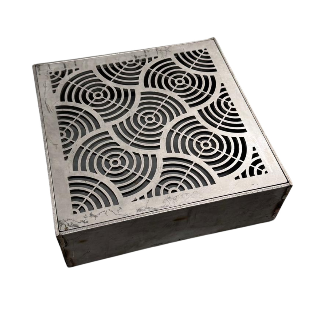 [CLEARANCE] Waves or Geo Squares 304 Stainless Steel Gratings with Steel Gully Frame (300 x 300mm)