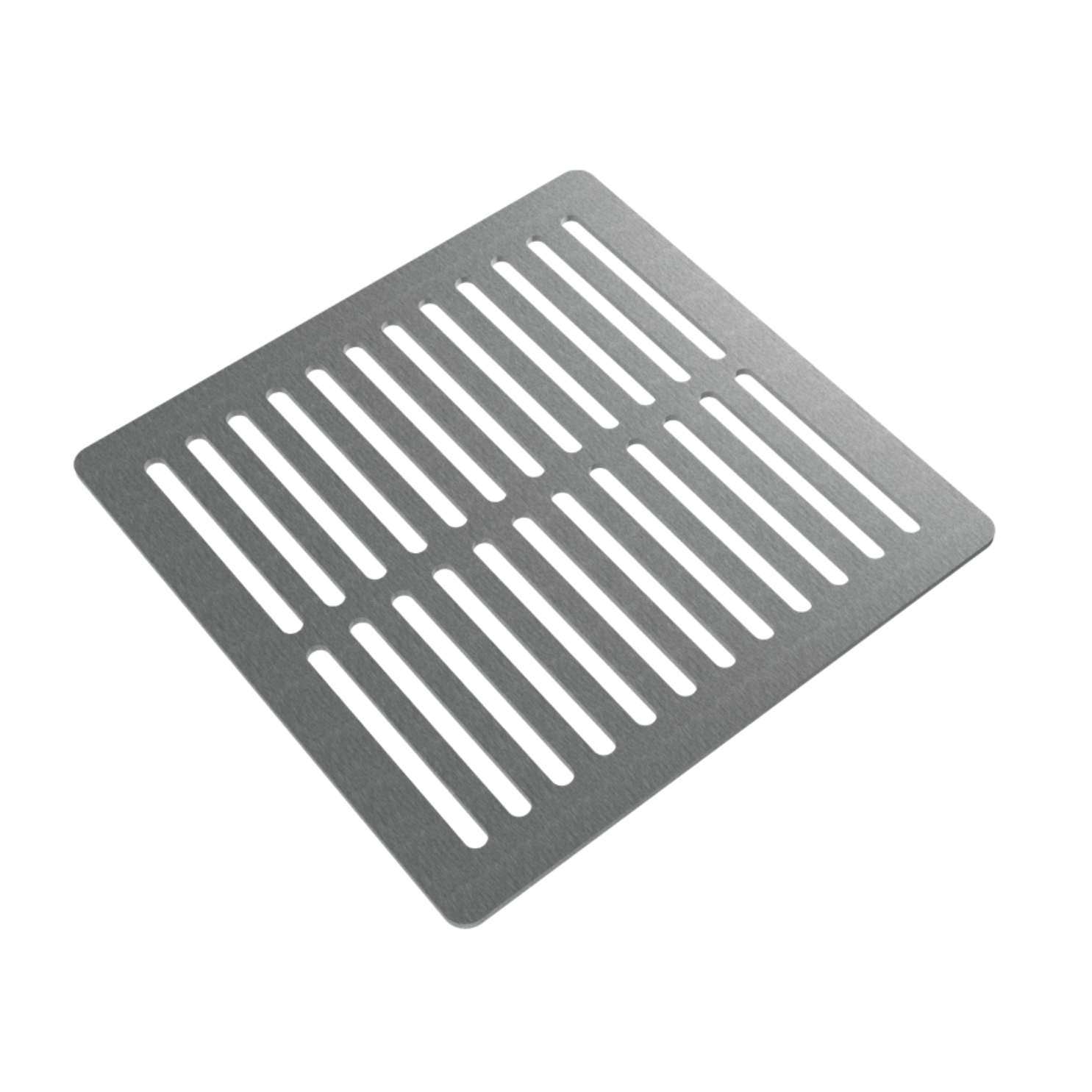 Standard Slotted 304 Stainless Steel Grating with Black Plastic Gully Ø110mm Spigot (148 x 148mm)
