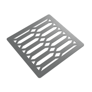 Hexagon 304 Stainless Steel Grating with Black Plastic Gully Ø110mm Spigot (148 x 148mm)
