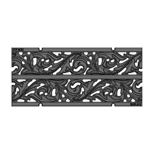 Acanthus Cast Iron Channel Drain Grate 498 x 223mm (20 x 9 Inch)