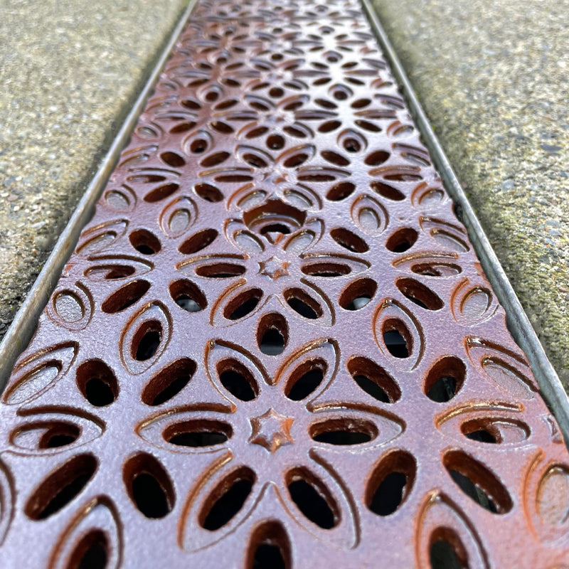 Anise Cast Iron Channel Drain Grate 497 x 125mm Heel Proof (20 x 5 Inch)