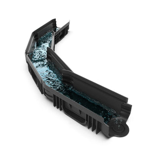 Aquascape Flexi-Radius Curved Black Plastic Channel Drain 1000L x 125W x 75H - A15 Class (5 Inch)