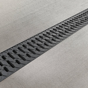 Aquascape Flexi Black Plastic Channel Drain 1000L x 125W x 72H - A15 Class (5 Inch)
