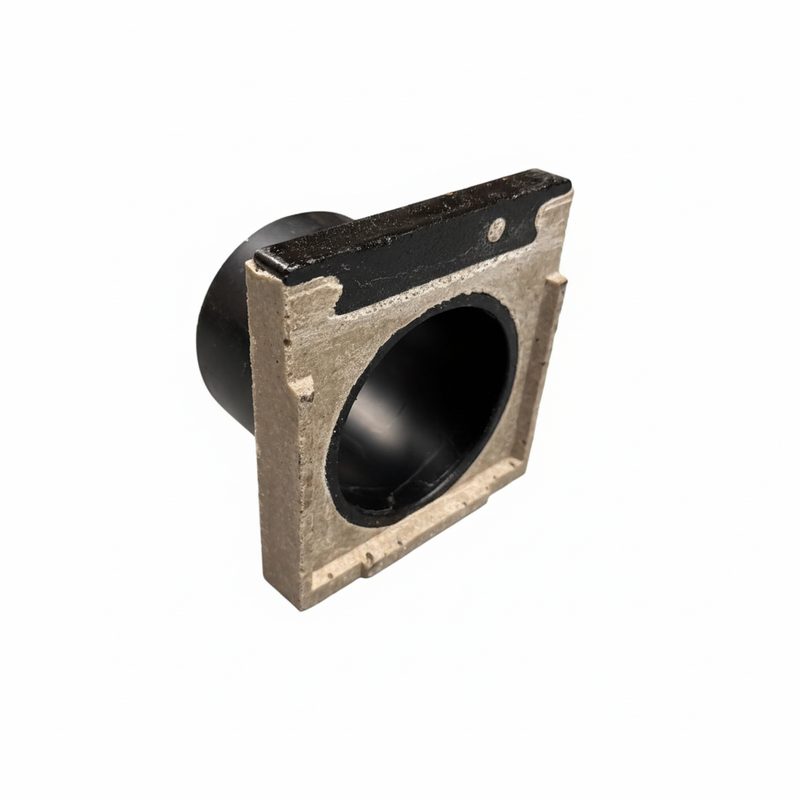 Aquascape Poly-Concrete End Plate with 110mm Outlet - Cast Iron Edge 140W x 133H (5 Inch)