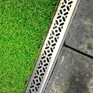 Aquaslot Wallflower Stainless Steel Slot Drain Grate 25 x 1000mm (1 Inch)