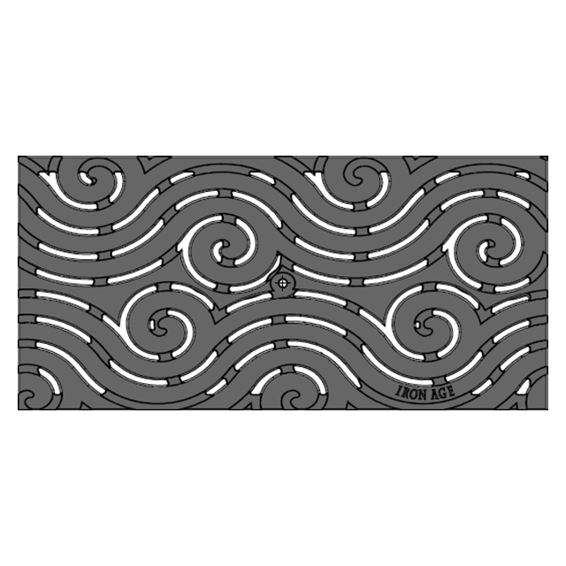 Argo Heavy Duty Cast Iron Channel Drain Grate 499 x 239mm (20 x 10 Inch)