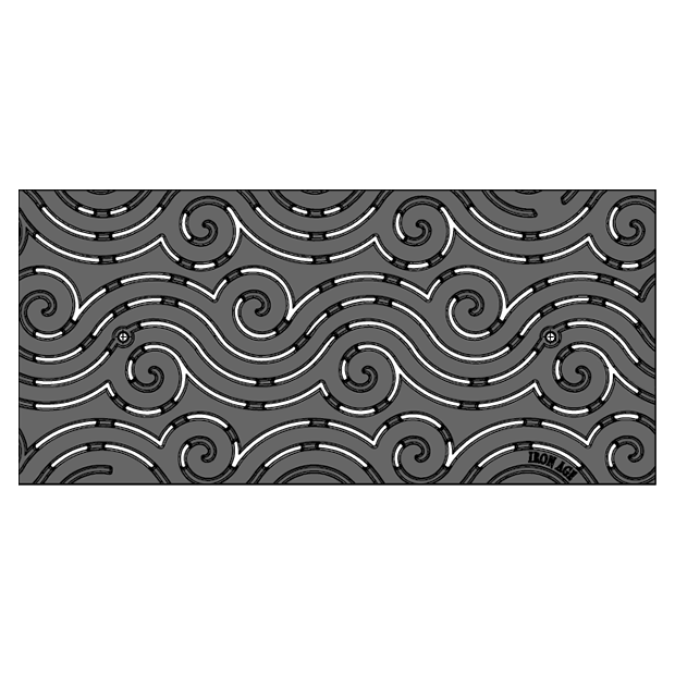 Argo Cast Iron Channel Drain Grate 597 x 276mm Heel Proof (24 x 11 Inch)