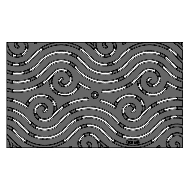 Argo Cast Iron Channel Drain Grate 505 x 302mm Heel Proof (20 x 12 Inch)