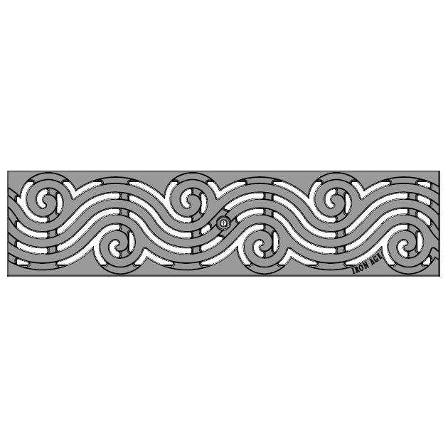 Argo Cast Iron Channel Drain Grate 607 x 149mm (24 x 6 Inch)