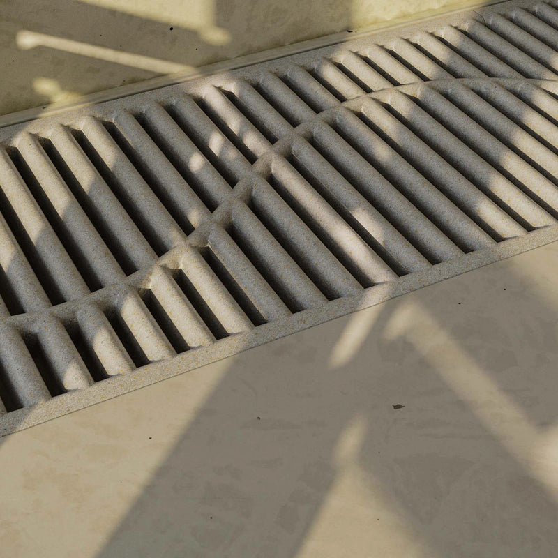 Ripple Jonite Stone Bathroom Grate 300 x 500mm (12 x 20 Inch)
