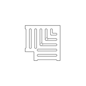 Classic Jonite Stone Corner Pool Grate 200 x 200mm (8 x 8 Inch)