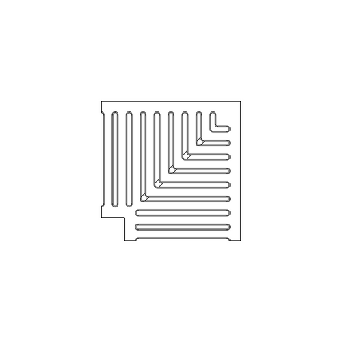 Classic Jonite Stone Corner Pool Grate 300 x 300mm (12 x 12 Inch)