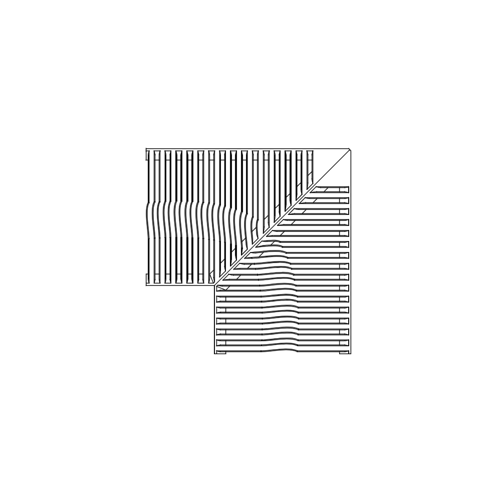 Tidal Jonite Stone Corner Pool Grate 450 x 450mm (18 x 18 Inch)
